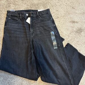NWT size 8 American Eagle women’s curvy wide leg black jeans